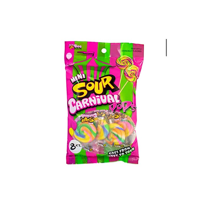 mini sour carnival pops