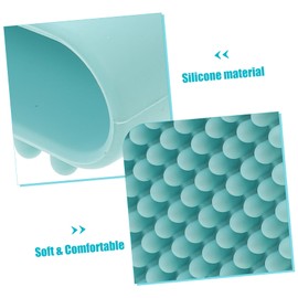 OHPHCALL Scrub Brush Face Massage Brush Face Brush Scalp Care Brush Facial Hair Remover Scalp Comb Bath Shampoo Brush Hair Washing Brush Head Brush Head Scrubber Sky-blue