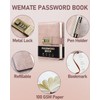 WEMATE Password Book with Lock, Password Book with Alphabetical Tabs