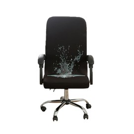 Acoolser - Fundas para silla de oficina, resistente al agua, funda elástica para silla de computadora con cierre duradera, ajuste universal, estilo Simplismo moderno, silla de respaldo alto (M, negro)