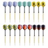 DHSBGWSX 18 Pieces Copper Plated Darts, Darts Set with Steel Tip, Dartboard Metal Darts, Metal Shaft Darts, Multicoloured Darts, Darts Set for Beginners, Professionals