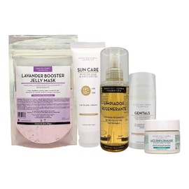 Nuestra Tierra Cosmética Kit Despigmentante para Entrepiernas, Axilas, Cuello, Codos y Rodillas, 5 Piezas