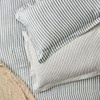 Yard Hebden Melange Stripe Cotton Pillowcase Pair, Navy