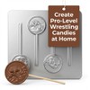 Wrestler Wrestling Lollipop Chocolate Candy Mold 3366