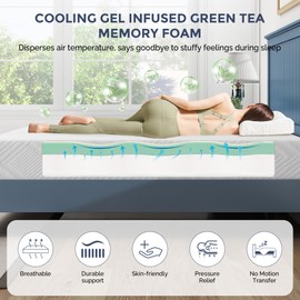 IULULU Twin Mattress 10 Inch Bed Mattress in a Box Twin Size Memory Foam Mattresses Mattress Twin for Single Bed Daybed, CertiPUR-US White