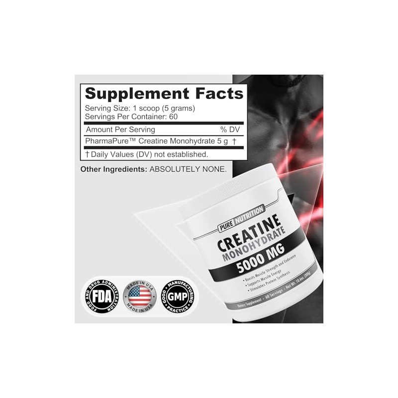 PURE NUTRITION - CREATINE, 60 SERV., 300 GR.