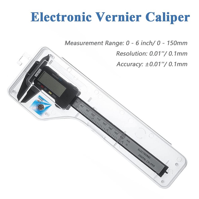 Mesee Digital Caliper, 150mm/ 6 Inch Accuracy LCD Digital Vernier