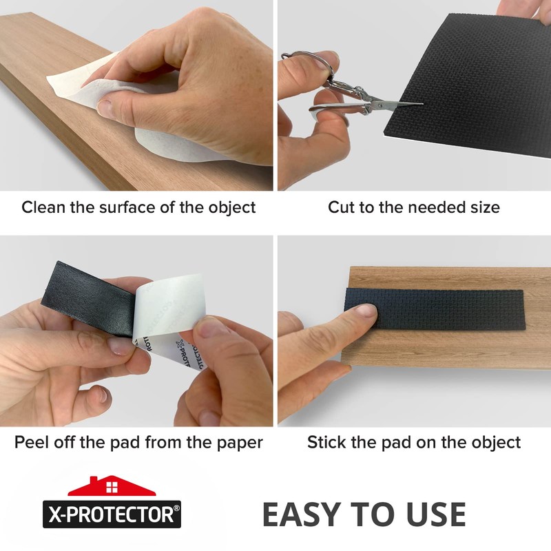 X-Protector Rubber Sheet - 4 PCS Non Slip Pads 4