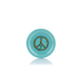 Fiesta® Peace & Love Dinnerware Collection | (Coaster/Mug Cover (Turquoise - Peace Sign))