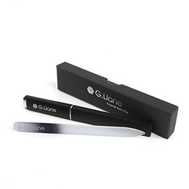 Crystal Nail File–Professional Double Sided Glass Fingernail Files with Case,Manicure for Natural Acrylic Gels Nails,Manicure Tools for Home and Salon