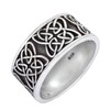 Silverly Men's Women's 925 Sterling Silver Chunky Celtic Knot Pattern
