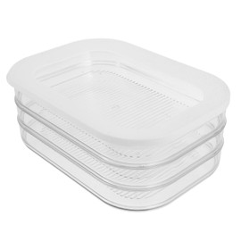 Vaguelly Airtight Transparent Food Preservation Box Reusable Fridge Organizer for Cold Meats Cheese Stackable Food Storage Container Stylish Practical Design for Home Commercial Use