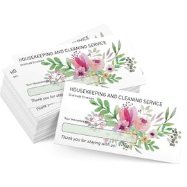 500 Housekeeping Tip Envelopes | Beautiful Tip Envelopes for Cash | USA Company | Flower Design