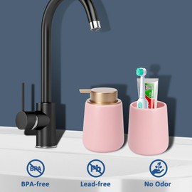 TOOZFO Soap Foaming Dispenser Ceramic with Easy-to-Press Pump Hand Foam Dispenser for Shampoo Bathroom Kitchen 12 oz