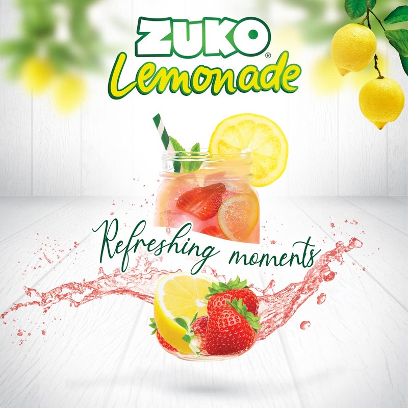 Zuko Strawberry Lemonade Instant Powder Drink | Family Pack |