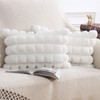 Madizz Faux Wool Cream White Cushion Covers 12x20 Inch, 30x50