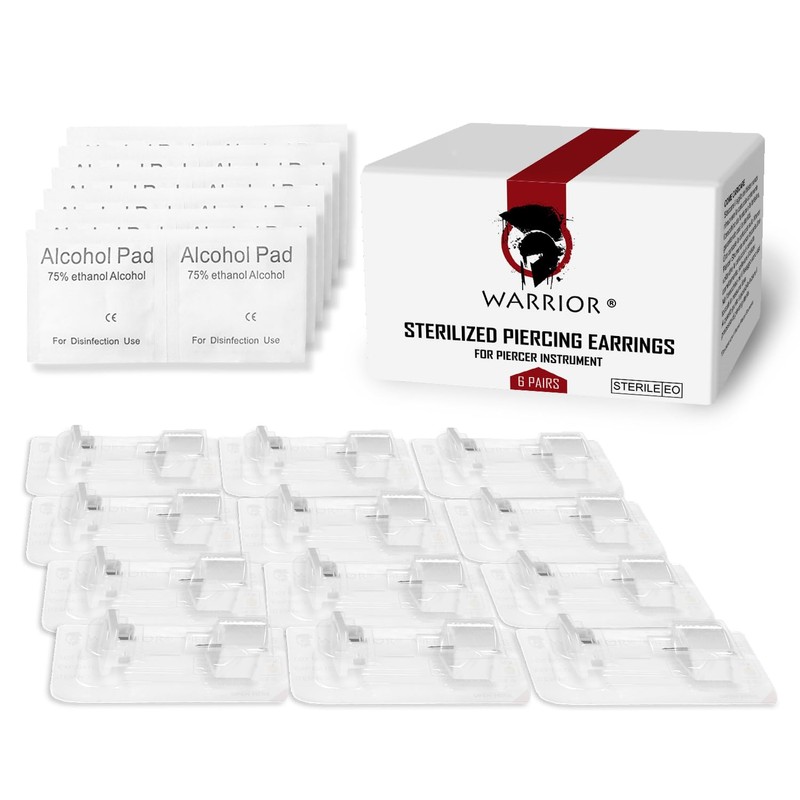 Warrior WARRIOR Sterile Piercing Gun Disposable Earrings Maker with Alcohol