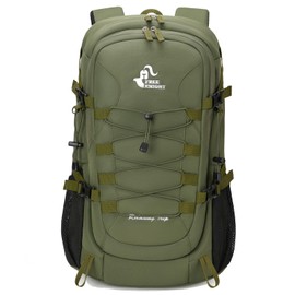 Bseash 40L Waterproof Hiking Camping Backpack with Rain Cover, Outdoor Sport Travel Bag Daypack for Climbing Skiing Cycling (Army Green)