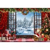 5x3ft Christmas Backdrop Snow Scenery Outside the Window Photography Background