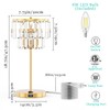 Bedside Lamp for Bedroom, Gold Crystal Table Lamp 18 Inches,