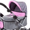 Bayer Design Dolls: Trendy Pram - Grey, Pink, Dots -