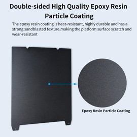 FYSETC K1 Max Epoxy Resin Build Plate - 315x310mm Double-Sided Bed Replacement: Upgrade Texture Flexible Spring Steel Platform Removable Print Surface for Ender 3 V3 Plus Heatbed Filament Adhesion