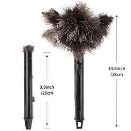 Retractable Feather Duster Ostrich Feathers Anti-Static Reusable Eco-Friendly Handheld Cleaning for Keyboard Home Car Officecolor: Style C - 1 Pcs