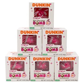 Dunkin' Original Hot Chocolate Bomb, Melting Milk Chocolate Ball Filled with Mini Marshmallows, 1.6 ounce, Pack of 6 Hot Cocoa Treats