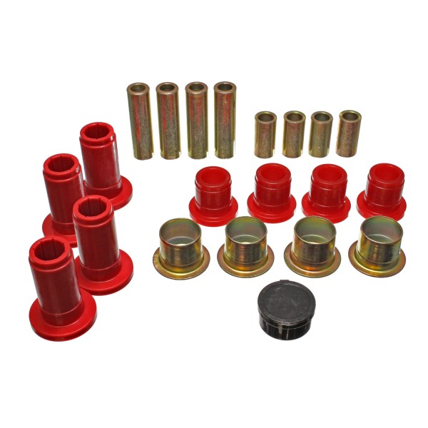 Energy Suspension 5.3124R Control Arm Bushing Set Front Polyurethane Red