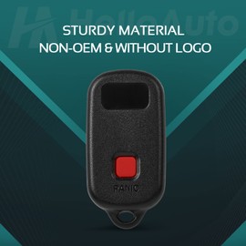 Fit for Toyota Sequoia 2001-2008 Key,1999-2009 4Runner Key fob Cover Replacement Key Shell HelloAuto (3+1 Buttons) JUST Empty CASE FCC ID: HYQ12BBX HYQ12BAN HYQ1512Y