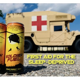 Soldier Fuel SteadyEnergy drink | Caffeine + Extra B Vitamins + Taurine + G-Tone + Inositol | Sugar Free | 12 fl oz (pack of 12)
