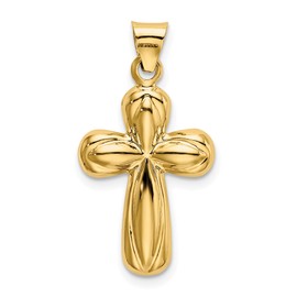 IceCarats 14K Solid Yellow Gold Stamping Latin Mexican Holy Cross Necklace Religious Chain Pendant Jesus Christ Charm Only