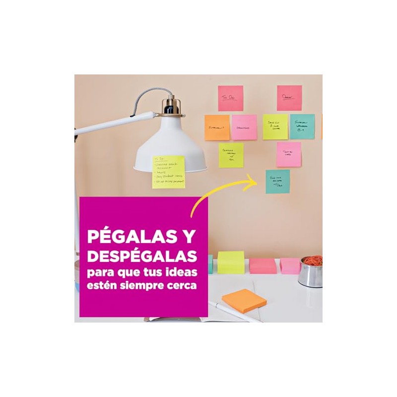 Post-it Notas Adhesivas Pop Up, Colección Capetown, 7.6 cm x