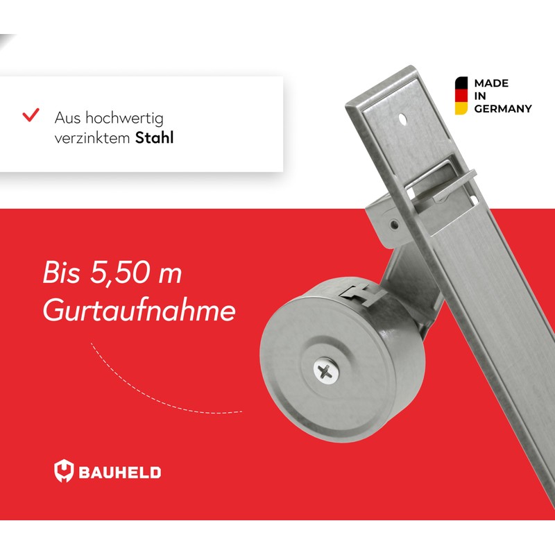 BAUHELD® Roller Shutter Belt Winder Flush-Mounted [Made in Germany] -