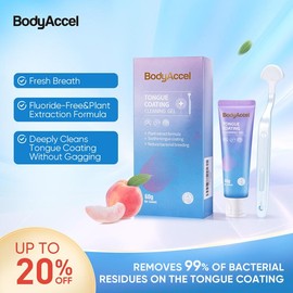 BodyAccel Tongue Cleaning Gel Bundle (with Brush) for Refreshing Oral-max:_(Tongue Cleaning Gel + Tongue Cleaning Brush)*2
