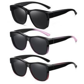 Wzerry Polarized Sunglasses Over Glasses for Women - Fit Over Glasses UV400 Protection Large Shades for Driving & Outdoor