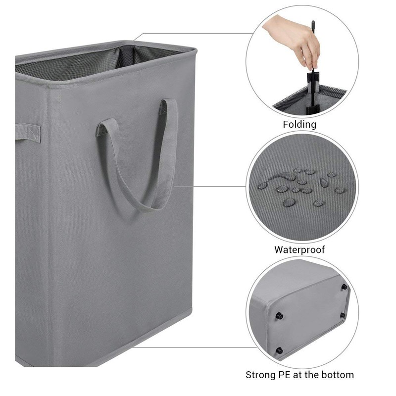 Chrislley 45L Slim Laundry Hamper Narrow Laundry Basket with Handle