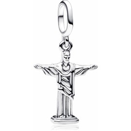 MSPOVOF Heart Christmas Animal Charms Bead for Bracelets and Necklaces S925 Sterling Silver Charms for Birthday Women Jewellery Gift, Cubic Zirconia