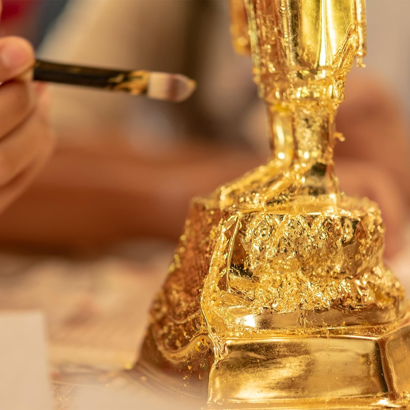 MECCANIXITY 200 Pcs Gold Leaf Sheets 6" x 6" Imitation