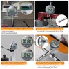 Neoteck Digital Dial Gauge 0.001 mm/0.00005 Inch Digital Probe 0-25.4