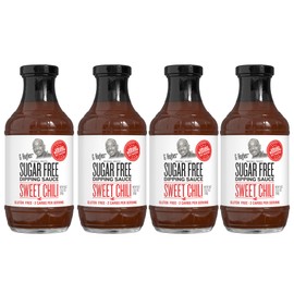 G Hughes Sugar Free, Sweet Chili Sauce - Gluten Free Dipping Sauces, Sugar Free Sauce, Hot Sauce, Low Carb Red Chili Sauce, Spicy Chili Sauce - 18 oz (4 Pack)