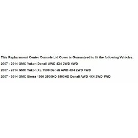 Auto Seat Replacement 2007-2014 GMC Yukon Sierra  Center Console Lid Cover Tan-Only cover-No plastic