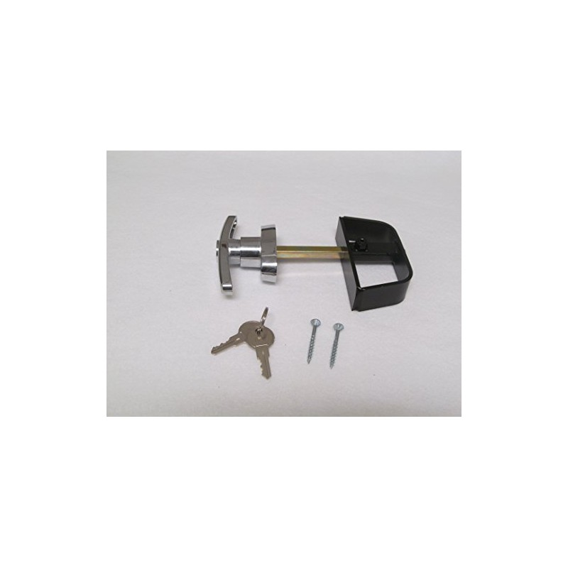Shed Windows and More T-handle Lock Set 6-1/2" Chrome Shed