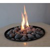 Grey Gas Logs Ceramic Pebbles,24PCS Gas Fireplace Logs,Inside Fireplace Accessories,Ceramic