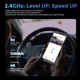 Dash Cam, Cámaras Delanteras y Traseras Dashcam 4K+1080P, Cámara de Tablero para Coches, Sensor G, Estacionamiento 24H, Wi-Fi Incorporado, Visión Nocturna