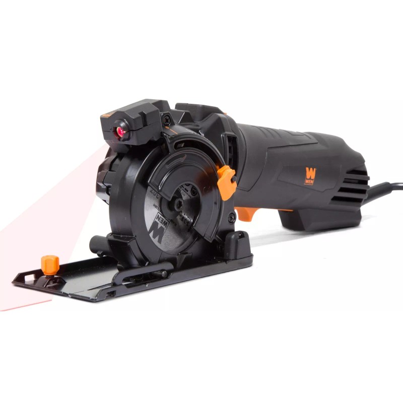 WEN 36704 4.2A 3-3/8" Compact Circular Saw w/ Laser, Carrying