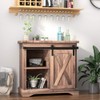 WINSOON 3.5FT Super Mini Sliding Barn Door Cabinet Hardware Kit