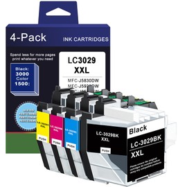 LC3029XXL Ink Cartridges High Yield Compatible Replacement for Brother LC3029 Ink Cartridges for MFC-J5830DW MFC-J5830DWXL MFC-J5930DW MFC-J6535DW MFC-J6535DWXL MFC-J6935DW Printer, 4 Pack