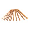 12Pcs Crochet Hook Cylindrical Carbonized Bamboo Needles Kit Sweater Knitting