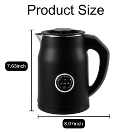 Rzlinn Electric Tea Kettle automatic shut off, 1.2L Electric Kettle Small with Keep Warm Portable for Travel, LED Display, Black